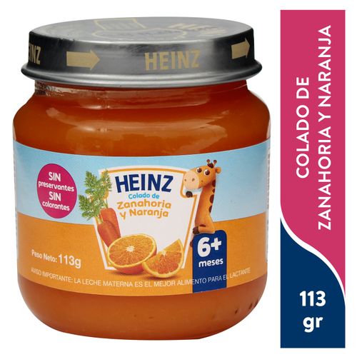 Colado Heinz Zanahoria Naranja - 113 g