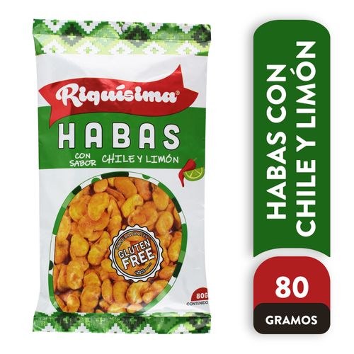 Habas Riquisima Con Chile y Limon - 80 g