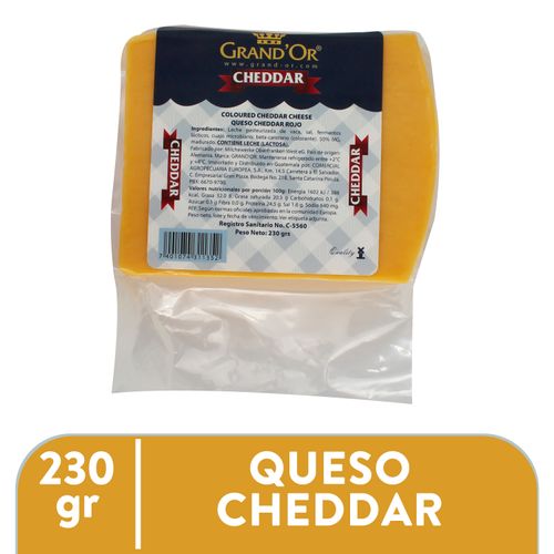 Queso Grand Or Cheddar Trozo - 230 g