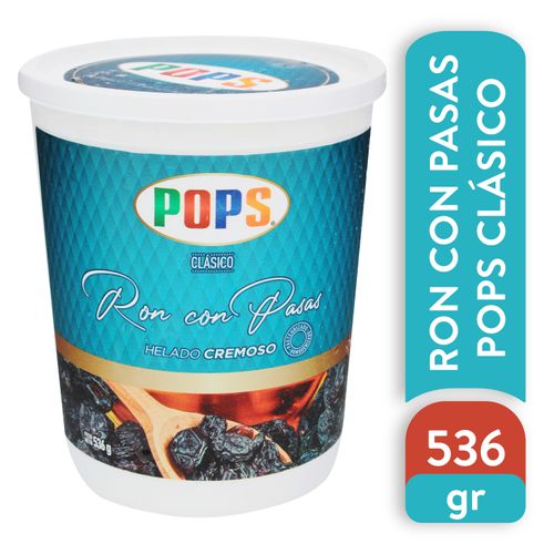 Helado Pops sabor ron con pasas - 236 g