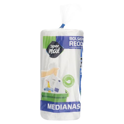 Bolsa Para Reciclaje Marca Supermax Transparente Mediana - 20 Unidades