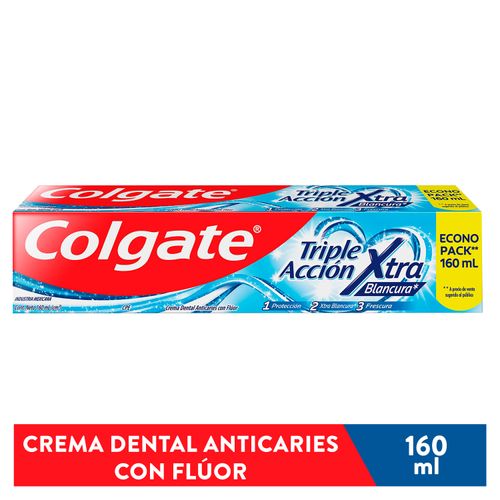 Pasta Dental Colgate Triple Acción Xtra Blancura -160 ml