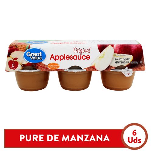 Puré Great Value Manzana - 680 g