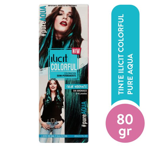Tinte Ilicit Colorful Pure Aqua -80 g