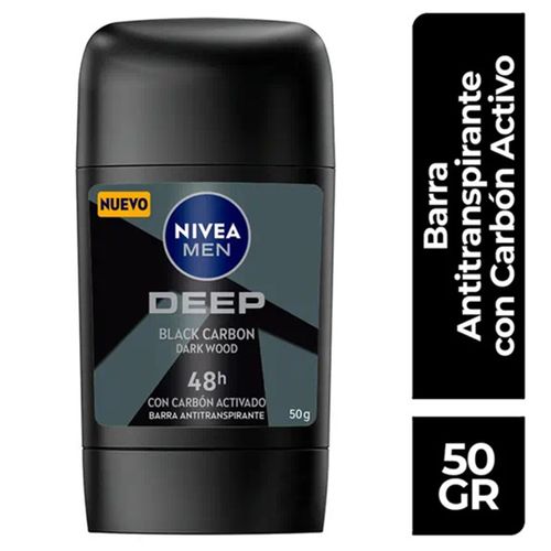 Desodorante Masculino Nivea, En Barra Deep - 50g
