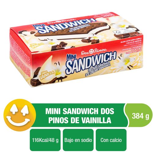 Helado Dos Pinos Mini Sandwich 8 Pack - 384g
