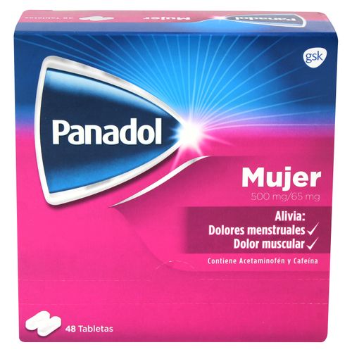 Panadol Mujer de 500 mg sobre con dos tabletas - Precio indicado por sobre