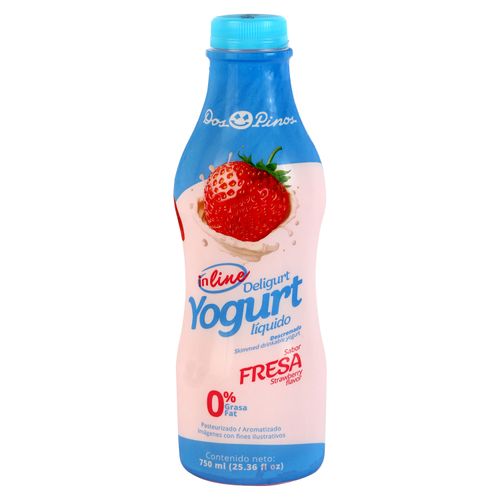 Yogurt Dos Pinos Liquido Inline Fresa - 750ml