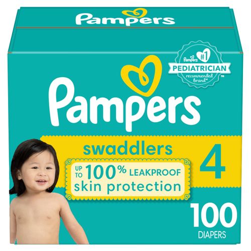 Pañales Pampers Swaddlers Talla 4, 10-17kg - 100Uds