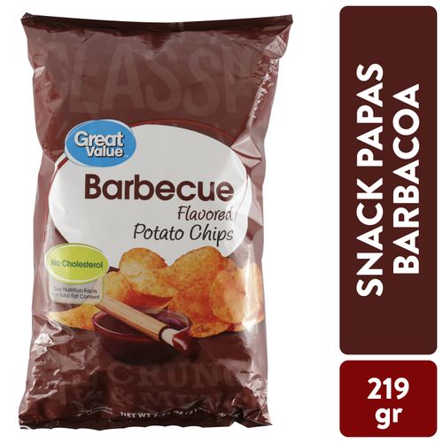Snack Great Value Papas Barbacoa - 219gr