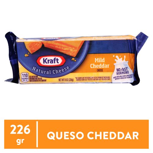 Queso cheddar Kraft mild entro - 227 g