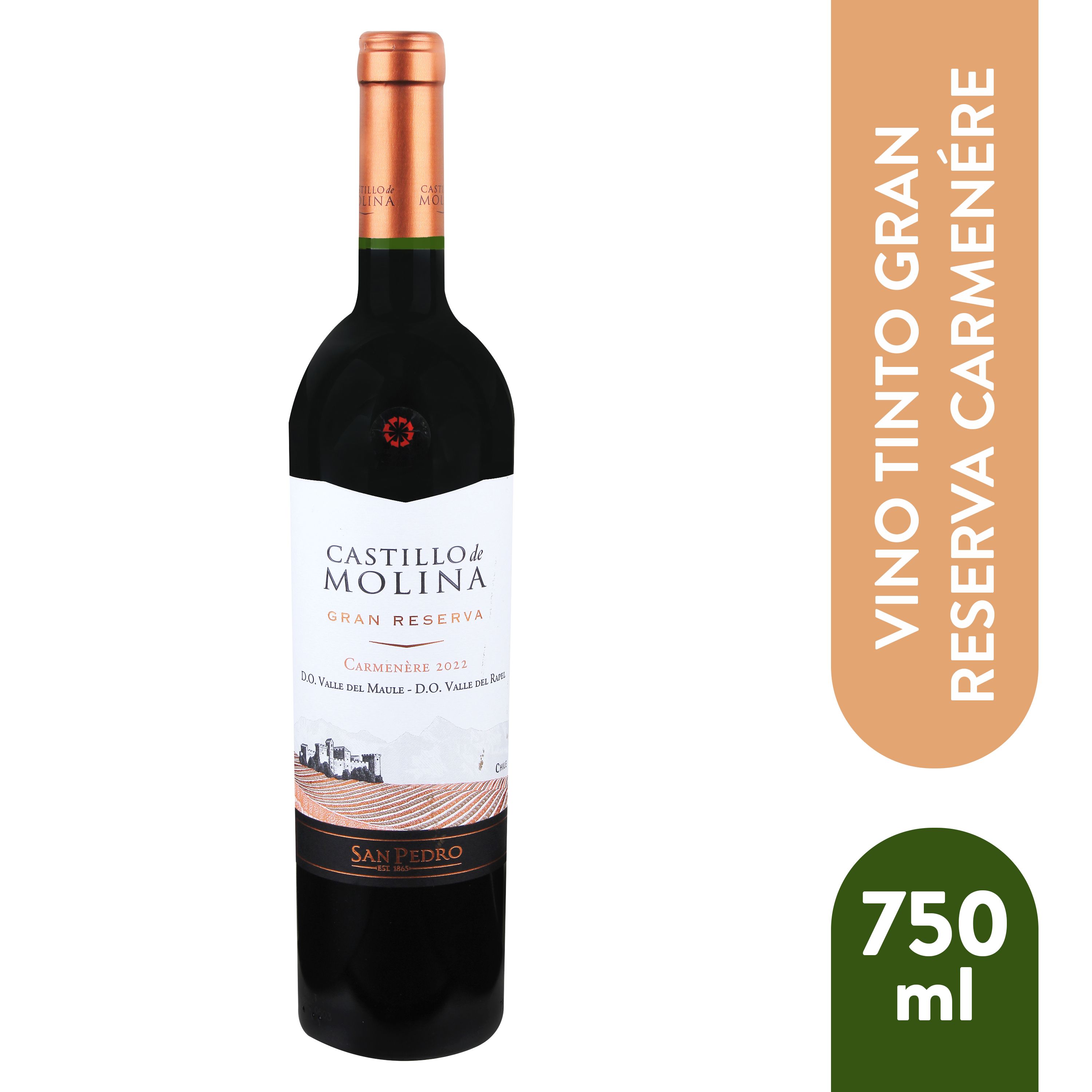 Vino Castillo De Molina Carmenere 750Ml
