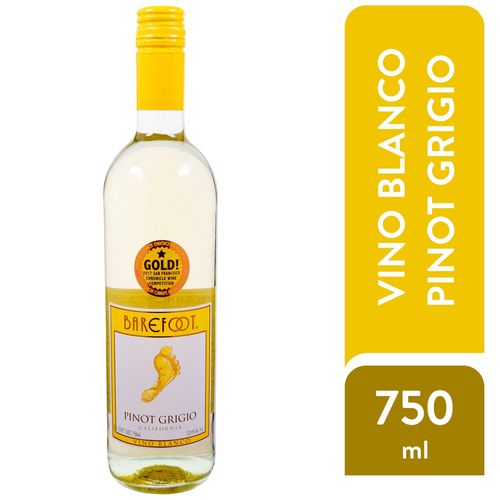 Vino blanco Barefoot pinot grigio montes - 750 ml