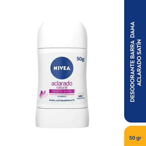 Desodorante Nivea para Dama Aclarado Efecto Satin en barra -  50 g