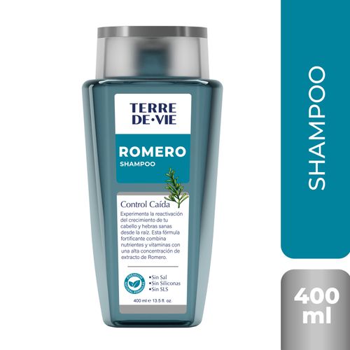 Shampoo Romero Terre De Vie Control Caída Formulaciones Sofisticadas - 400 ml