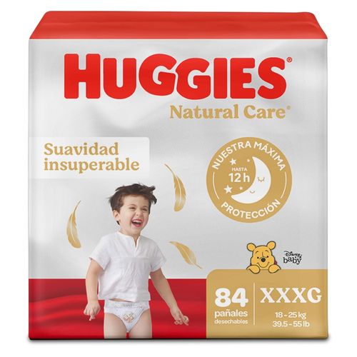 Pañales Huggies Natural Care Etapa 6/XXXG  Hipoalergénico, Más De 16kg - 84Uds