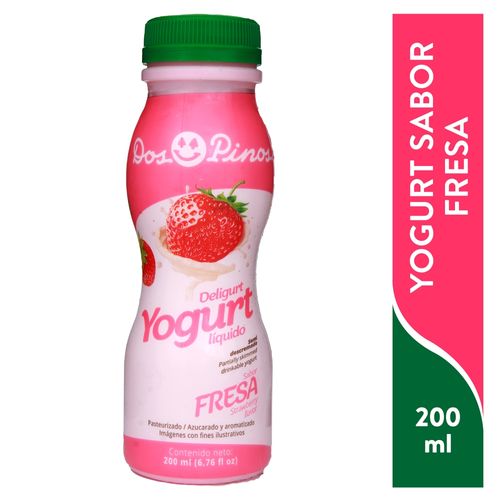 Yogurt líquido Dos Pinos fresa - 200 ml