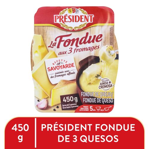 Fondue President de 3 quesos  - 450 g