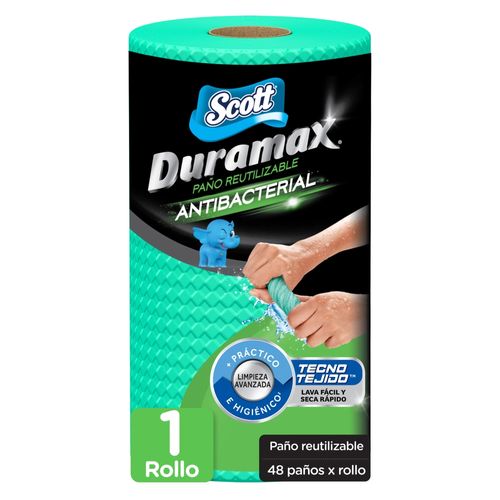 Papel Mayordomo Reutilizable Scott Duramax Antibacterial 48 Paños 1 Rollo