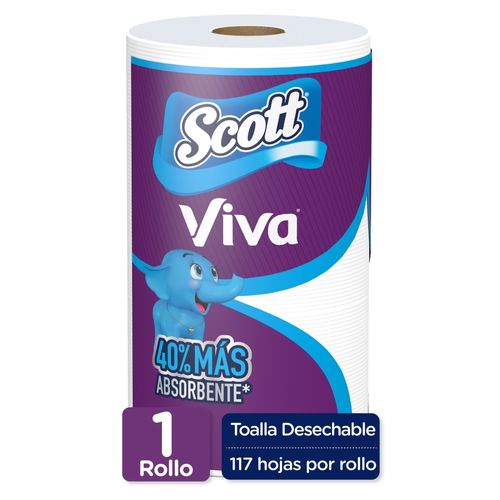 Toalla de cocina Scott, Viva 1 Rollo -117 hojas