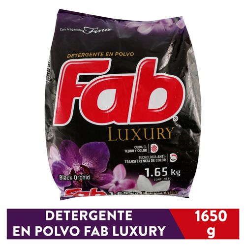 Detergente en Polvo Fab Luxury Black - 1650 g