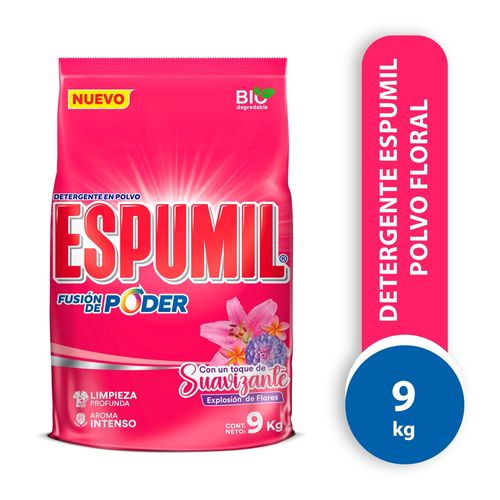 Detergente En Polvo Espumil Floral 9 Kg