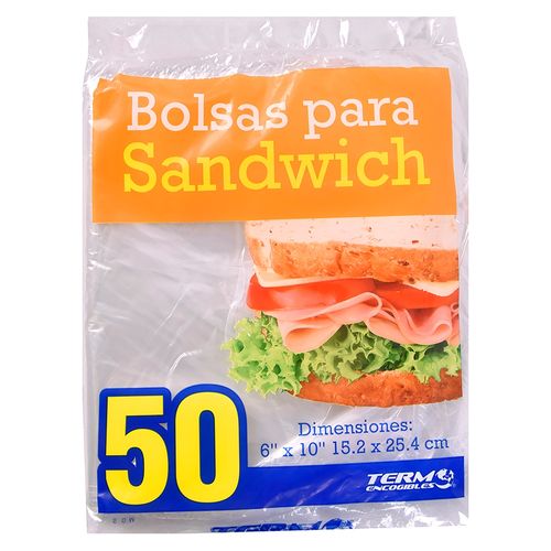 Bolsa Termoencogibles Para Sandwich Transparente - 50 unidades