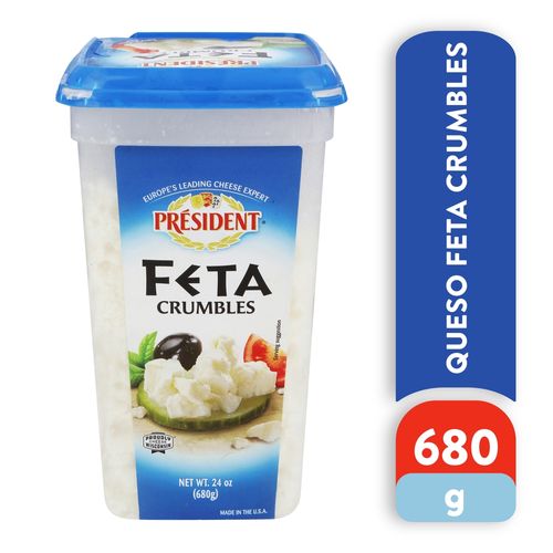 Queso Feta Crumble Bote President - 680 g