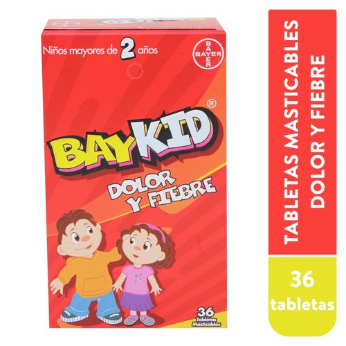 Baykid Bayer Masticable dolor y fiebre - Precio indicado por tableta