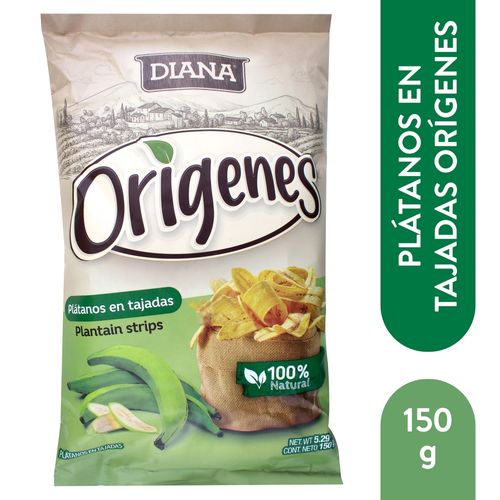 Snack Diana Origenes plátanos en tajadas - 150 g
