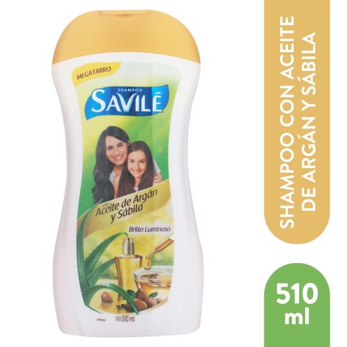 Shampoo Savilé Argán y Sábila en Líquido - 510 ml