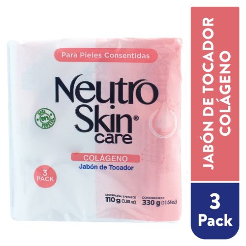 Jabón de Tocador Neutroskin Con Colágeno - 330 g