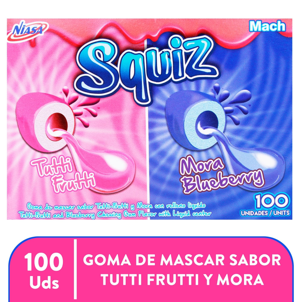 Chicle Squiz Surtido Dulce 100 Ud