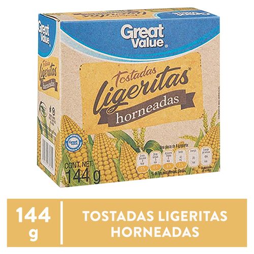 Tostaditas Great Value De Maiz Ligeritas Horneadas - 114 g