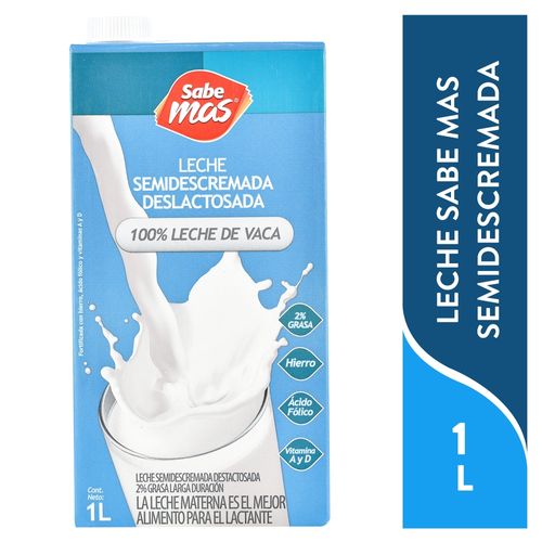 Leche Deslactosada Sabemas Ultrapasteurizada Y Homogenizada - 1000 ml