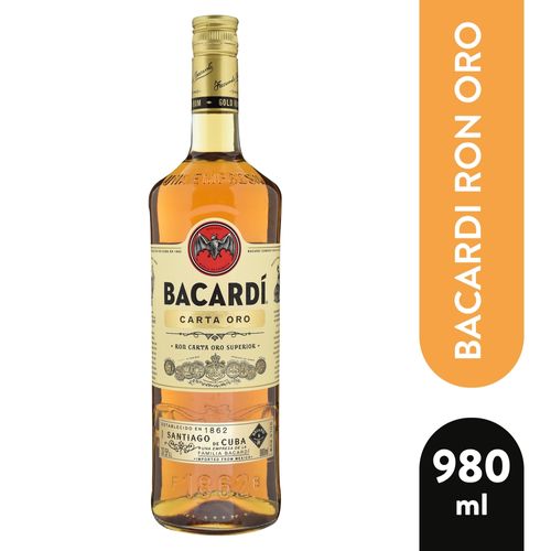 Ron Bacardi  Oro 980Ml
