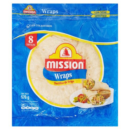 Tortillas Mission de trigo wraps 8 Uds - 570 g