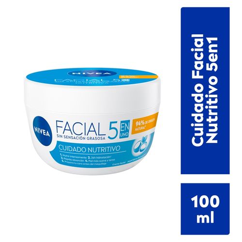Crema Nivea cuidado nutritivo 5en1 - 100 ml