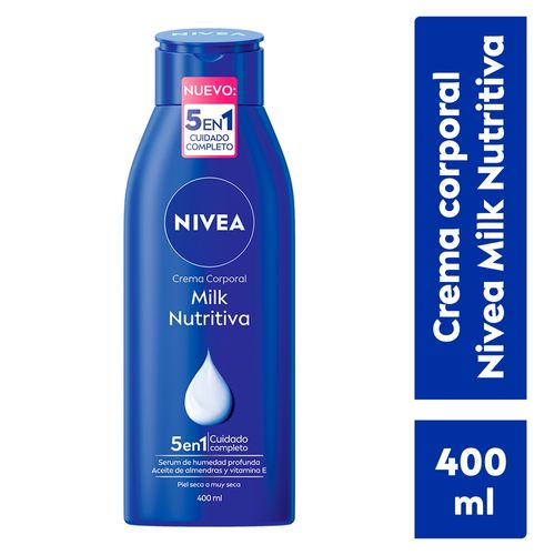 Crema corporal Nivea milk nutrición y humectación profunda - 400 ml