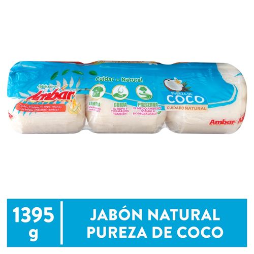 Jabón Ambar Pureza De Coco - 1395 g