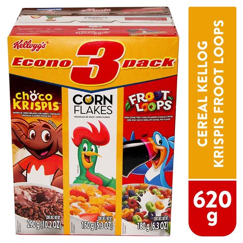 Cereales Kelloggs Choco Krispis Corn flakes Choco Krispis 3 Pack - 620 g
