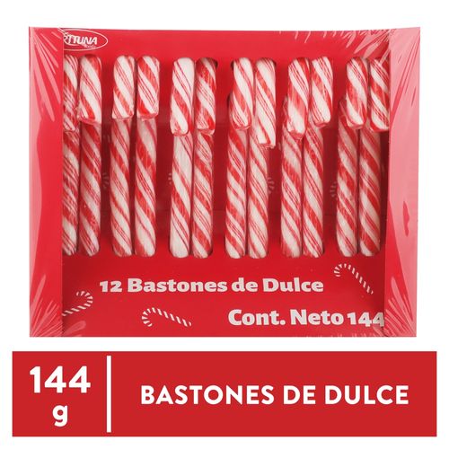 Dulces Great Value Bastones De Caramelo Con Menta - 144 g