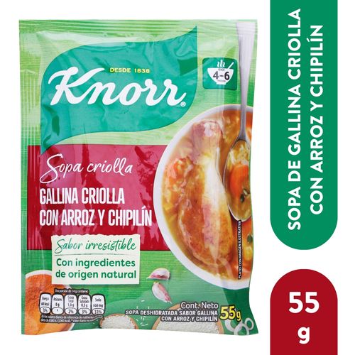 Sopa Knorr Gallina Arroz Chipilin en Sobre - 55 g