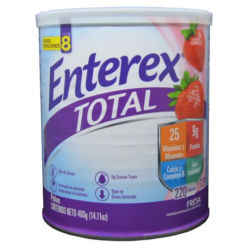 Leche en polvo Enterex Total Fresa - 400 g
