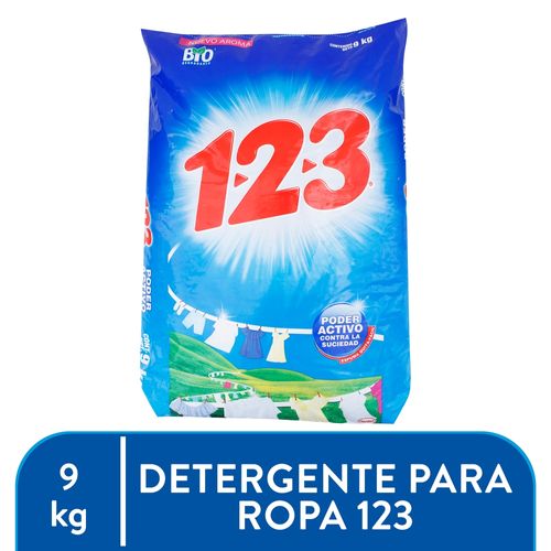 Detergente en Polvo 123 Regular - 9000 g