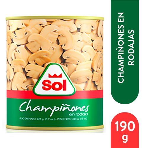 Champiñones Sol En Rodaja - 190 g