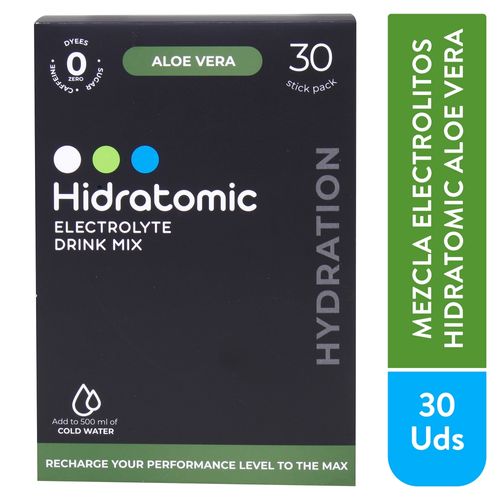 Electrolitos en Polvo Hidratomic Sin Azúcar Aloe Vera - 30 g