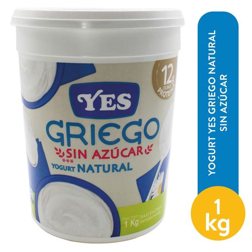 Yogurt Griego YES sin azúcar añadidos - 1000 g