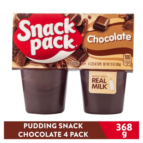 Pudding Snack Pack de chocolate 4 pack - 368 g