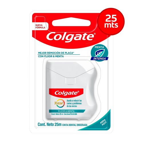 Hilo Dental Colgate Total 12 Menta y Flúor 25 mts